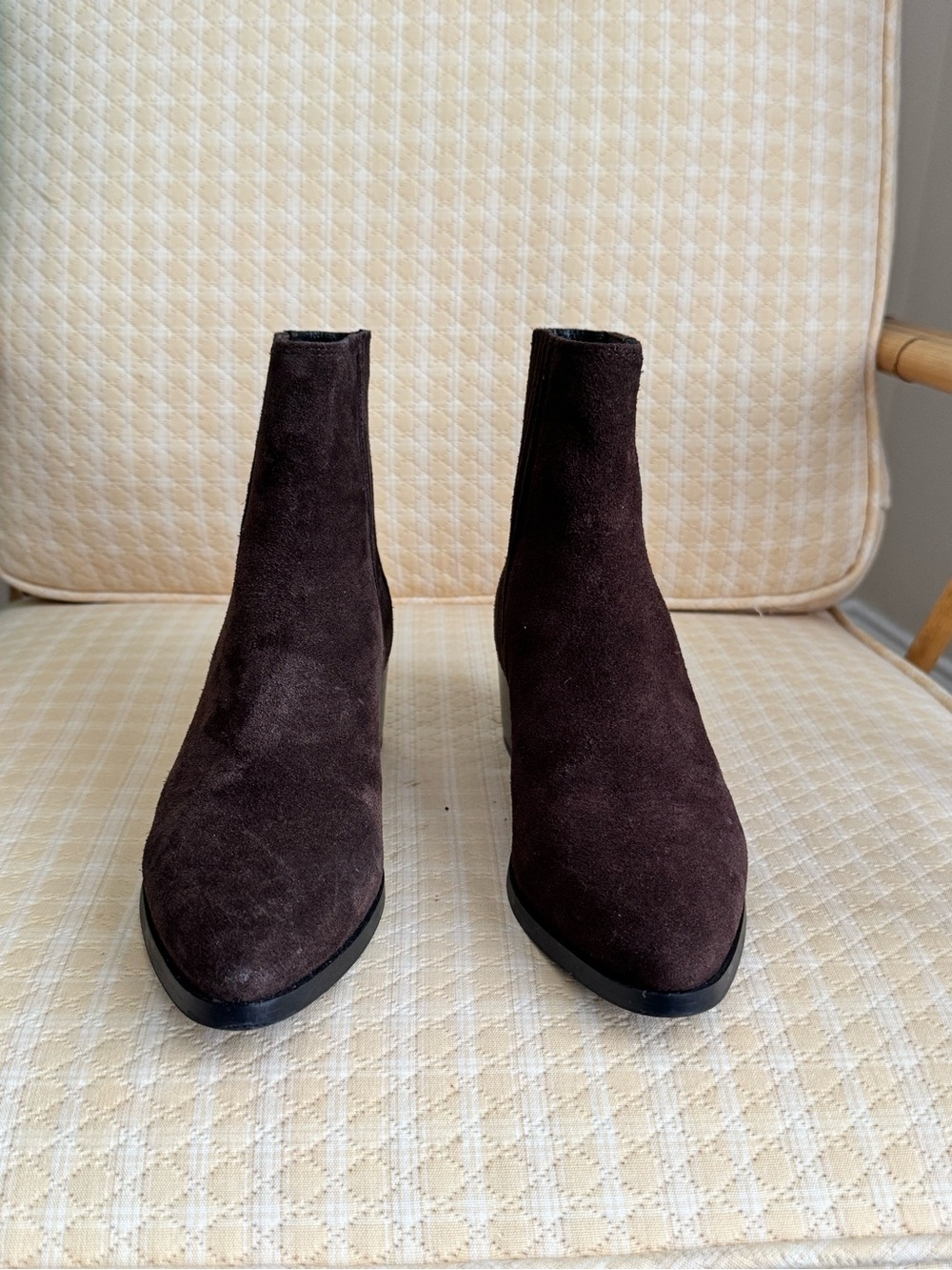 🔹 New! Rag & Bone Rylee Mocha Suede Chelsea Boots Chocolate Brown Size 8 - Picture 9 of 12
